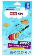 Przybory szkolne - Easy Stationery Kredki Jumbo trójkątne 13 kolorów EASY - miniaturka - grafika 1