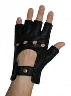 Rękawiczki jeździeckie - KENIG Rękawiczki bez palców ze skóry koziej - miniaturka - grafika 1