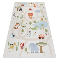 Dywany dla dzieci - Dywan do prania BAMBINO 1165 Zoo, dla dzieci, antypoślizgowy - beż, 80x150 cm - miniaturka - grafika 1