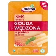 Szybkie dania obiadowe - Ser Gouda wędzona plastry 150g SM MLEKPOL - miniaturka - grafika 1