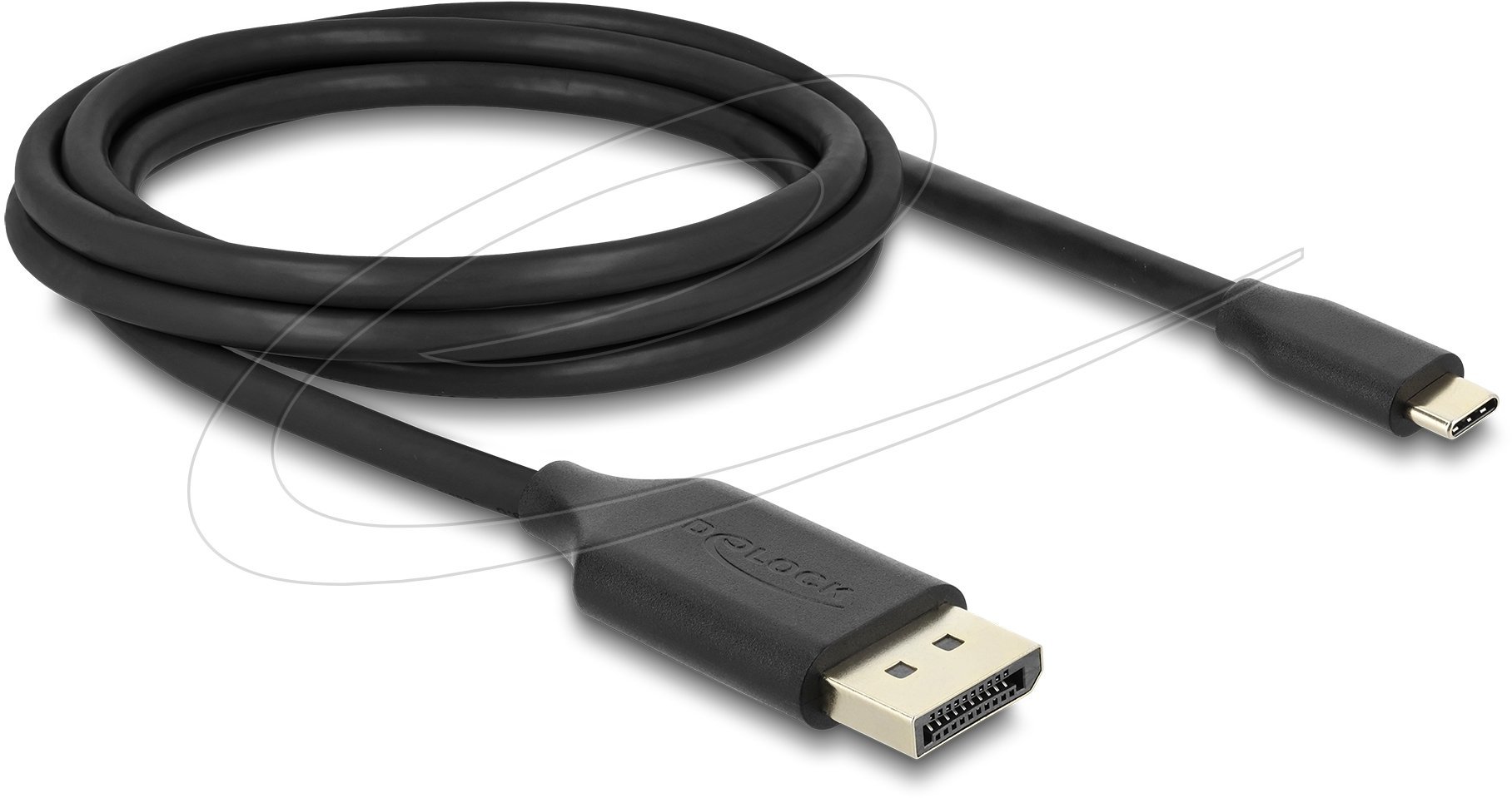 Kabel Delock USB Type-C do Kabel DisplayPort DP Alt Mode 8K 60 Hz z funkcja HDR 2 m czarny 80165