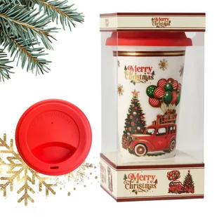 KUBEK ŚWIĄTECZNY - zestaw w pudełku z silikonowym zaparzaczem 400 ml KB31WZ1 - Zabawki kreatywne - miniaturka - grafika 1