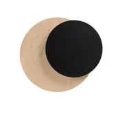 Lampy ścienne - Kinkiet ścienny Circle jasne drewno-czarny 1xG9x8W bursztynowe szkło wym: 20 x 22 cm metal IP20 Emibig - miniaturka - grafika 1