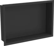 Półki łazienkowe - Mexen X-Wall-R półka wnękowa z kołnierzem 45 x 30 cm, czarna - 1970453010 - miniaturka - grafika 1
