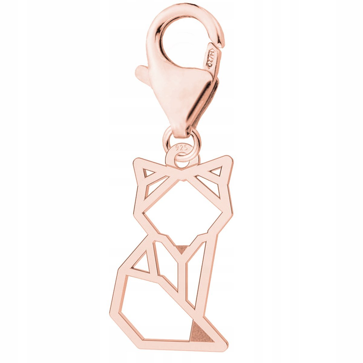 Zawieszka Pozłacana Blaszka z Pupilem Kotem Cat Kot Kotek SREBRO 925