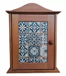 Szafka na klucze jasnobrązowa portugalskie kafelki - Szafki na klucze - miniaturka - grafika 1