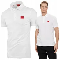 Koszulki męskie - HUGO BOSS koszulka polo meska polówka biala classic logo slim fit HUGO BOSS koszulka polo meska polówka biala classic logo slim fit r.XL - miniaturka - grafika 1
