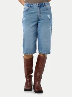 Noisy May Szorty jeansowe Welsie 27034305 Niebieski Regular Fit - Spodenki damskie - miniaturka - grafika 1