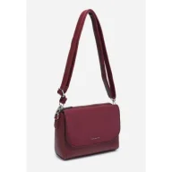 Torebki damskie - Stylowa Bordowa Torebka Torba Damska Listonoszka LUIGISANTO Pasek - miniaturka - grafika 1