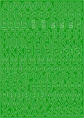 Zestawy piśmiennicze - Litery Samoprzylepne 2Cm Zielone Mat Arkusz 225 Znaków - miniaturka - grafika 1