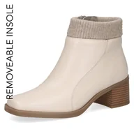 Botki damskie - Botki kremowe Deborah [25318-43-140] [Rozmiar: 38] - miniaturka - grafika 1