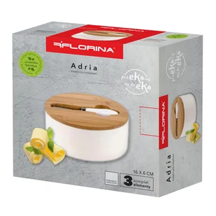 Maselnica z bambusową pokrywką i nożem Florina Adria 16x6 cm - Inne naczynia kuchenne - miniaturka - grafika 5