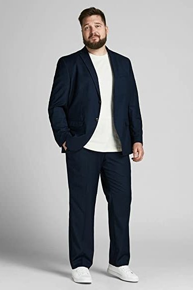 Jack & Jones Garnitur Męski Granatowy Plus Size 64 Jsg