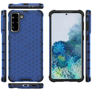 Honeycomb etui pancerny pokrowiec z żelową ramką Samsung Galaxy S21+ 5G (S21 Plus 5G) niebieski - Etui i futerały do telefonów - miniaturka - grafika 12