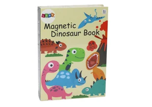 Książka Magnetyczna Puzzle Układanka Dinozaury Karty Łamigłówka 64 ele. - Zabawki interaktywne dla dzieci - miniaturka - grafika 4