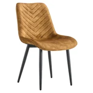 Krzesła - Kondela Krzesło do jadalni Zaina Typ 2 - brązowo-złote / czarne - miniaturka - grafika 1