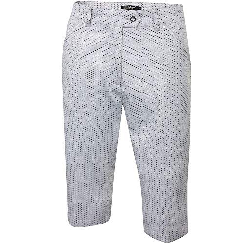 Island Green Golf IGLSHO1688 damskie sportowe w kropki wzór bermudy szorty Silver Grey/Black 14