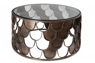 Invicta Stolik kawowy Abstract Fischschuppen Design 60cm Invicta 40110 - Ławy i stoliki kawowe - miniaturka - grafika 1