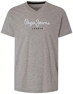Pepe Jeans Koszulka męska Eggo V N, Szary (jasnoszary Marl), S - Koszulki męskie - miniaturka - grafika 1