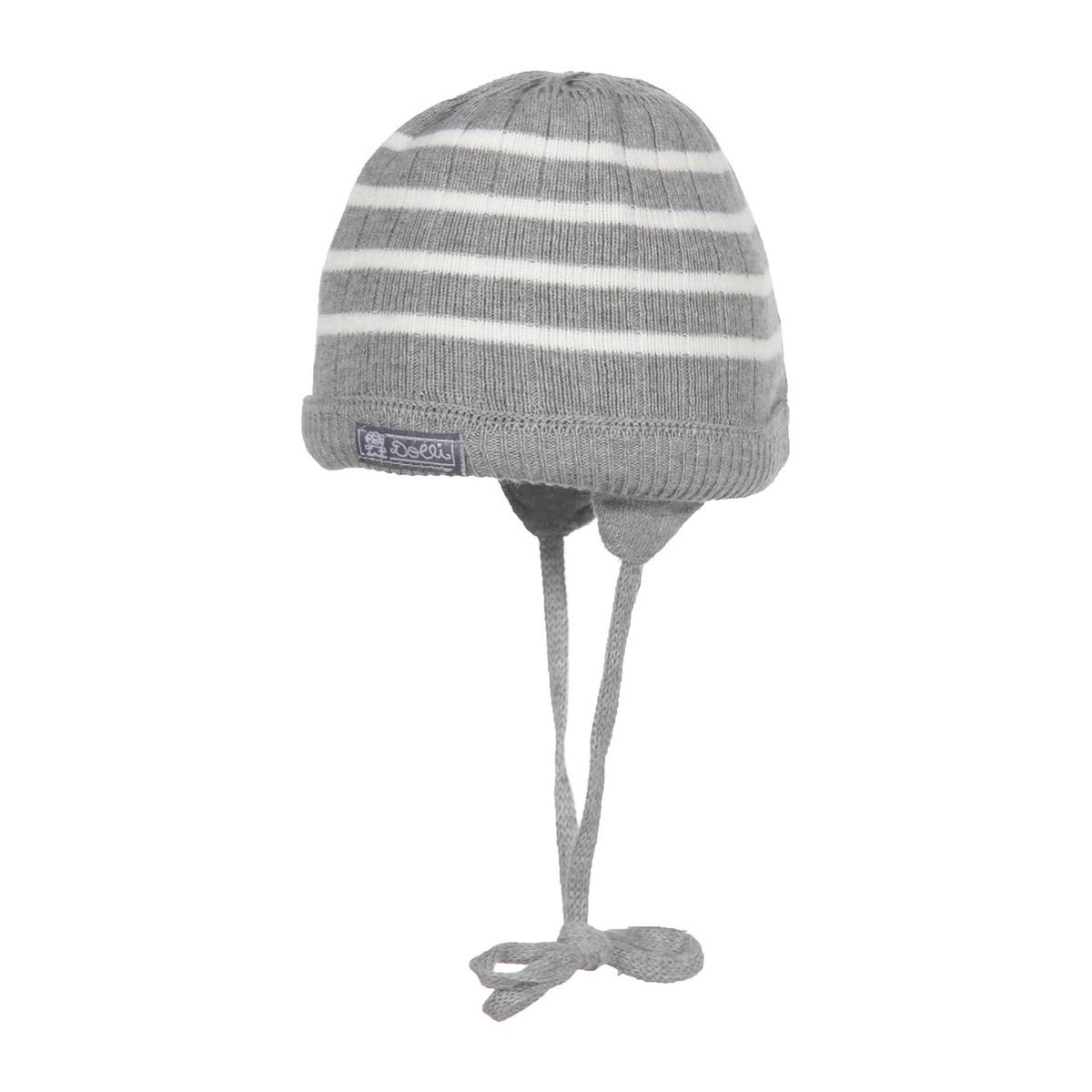 Dziecięca czapka wiązana jesienna szara Döll r.39