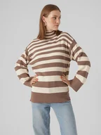 Swetry damskie - Vero Moda Golf w kolorze kremowo-jasnobrązowym - miniaturka - grafika 1
