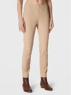 Spodnie damskie - Lauren Ralph Lauren Spodnie materiałowe 200631310018 Beżowy Slim Fit - miniaturka - grafika 1