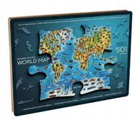 Puzzle - DREWNIANE PUZZLE 3D MAPA ŚWIATA ZESTAW DO ZŁOŻENIA DIY - miniaturka - grafika 1