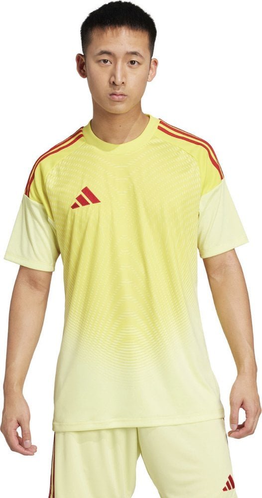 Adidas Koszulka bramkarska męska Tiro 25 Competition Short Sleeve limonkowo-czerwona JN2016 M