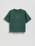 Koszulki dla chłopców - Reserved - T-shirt z nadrukiem - zielony - miniaturka - grafika 1