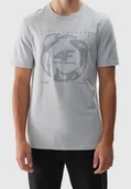 Koszulki męskie - Koszulka Męska 4F Sportowy T-shirt Szary Regular 4FWAW24TTSHM1587 Szary XXL - miniaturka - grafika 1