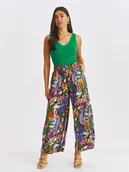 Spodnie damskie - Spodnie damskie zielone - DSP0205ZI spodnie długie - DRYWASH - Odzieżowy sklep internetowy TOP SECRET - miniaturka - grafika 1