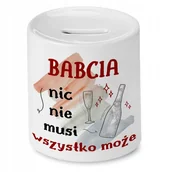 Skarbonki - Skarbonka Dla Babci na Dzień Babci na Prezent z Nadrukiem ze Zdjęciem + Opakowanie na prezent (wzór 03) - miniaturka - grafika 1
