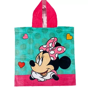 Ręcznik bawełniany ponczo z kapturem 60x120 Myszka Minnie - Okrycia kąpielowe dla dzieci - miniaturka - grafika 1