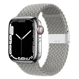 CRONG Pasek pleciony Wave Band do Apple Watch 38/40/41 mm (jasny szary) - Akcesoria do zegarków - miniaturka - grafika 1