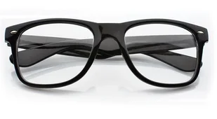 Klasyczne okulary zerówki czarne Nerdy Kujonki NR-11 - Okulary korekcyjne, oprawki, szkła - miniaturka - grafika 1