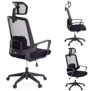 Fotel biurowy, krzesło biurowe AMO70+ Czarny – Ergonomiczny fotel biurowy na kółkach - Fotele i krzesła biurowe - miniaturka - grafika 1