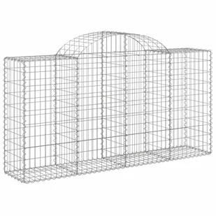 vidaXL Kosze gabionowe, 7 szt, 200x50x100/120 cm, galwanizowane żelazo - Ogrodzenia - miniaturka - grafika 4