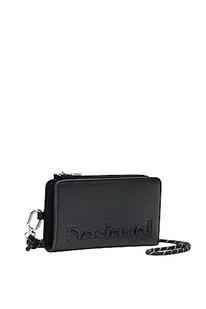 Desigual Women's Mone_Half Logo Emma 2.0 Bi-Fold Wallet, czarny, 16 - Portfele - miniaturka - grafika 1