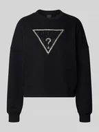 Bluzki damskie - Bluzka z logo i obszyciem ozdobnymi kamieniami model ‘RACHELE’ - miniaturka - grafika 1