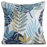 Poszewki na poduszki - Poszewka dekoracyjna MALTA granatowo-złoty 45 x 45 cm - miniaturka - grafika 1