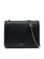 Torebki damskie - Calvin Klein Torebka Mini Line Quilt Shoulder Bag K60K613080 Czarny - miniaturka - grafika 1