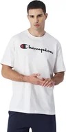 Koszulki męskie - Champion Koszulka męska Champion SS Tee biała 220256 WW001 M - miniaturka - grafika 1
