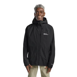 Męska kurtka przeciwdeszczowa Jack Wolfskin TEMPEST 2L JKT M black - S - Kurtki męskie - miniaturka - grafika 1