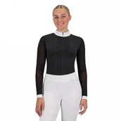 Koszulki jeździeckie - Bluzka damska konkursowa SENNAH - QHP - black - miniaturka - grafika 1