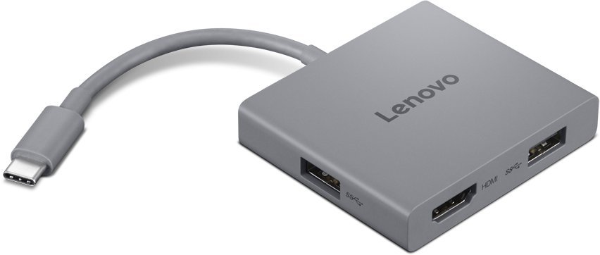 HUB USB Lenovo LENOVO USB-C 4 in 1 travel hub Gen2 czarny GX91R64790