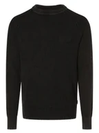 Swetry męskie - Jack & Jones Sweter męski Mężczyźni Bawełna czarny jednolity, S - miniaturka - grafika 1