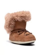 Buty dla dziewczynek - Moon Boot Śniegowce Crib Suede 34010300001 Brązowy - miniaturka - grafika 1