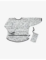 Śliniaki i fartuszki - Baby in world Śliniak fartuszek z długimi rękawkami Minene Light grey - miniaturka - grafika 1