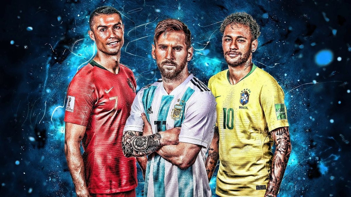 PODKŁADKA POD MYSZ Nadruk 22x18 cm TRIO MESSI MBAPPE RONALDO PIŁKA Prezent