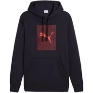 Bluzy męskie - Bluza Męska Puma Ess Logo Lab Hoodie Fl Granatowa 684669 16 Xl - miniaturka - grafika 1